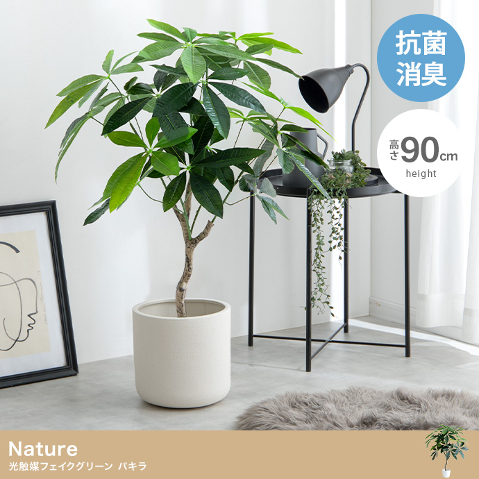 高さ90cm】Nature 光触媒人工観葉植物 パキラ | インテリア家具の卸 