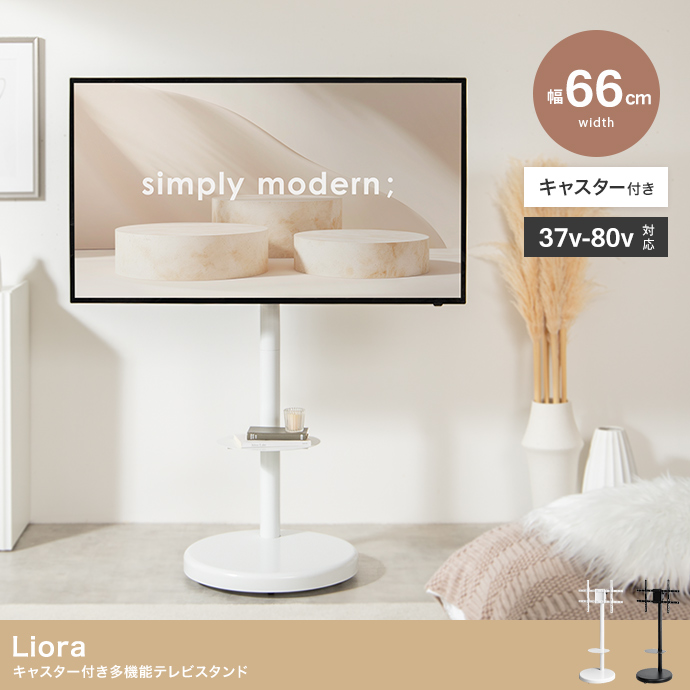 キャスター付き多機能テレビスタンド